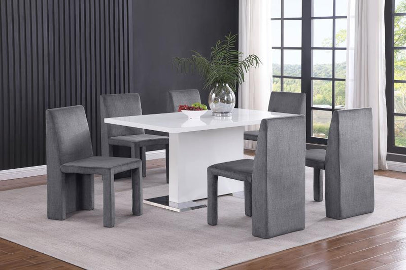 Tordera - Velvet Upholstered Dining Side Chair (Set of 2) - Gray