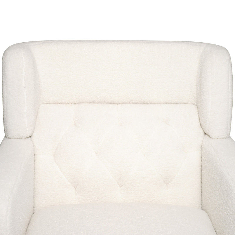 Upholstered Accent Chair Tufted Armchair For Living Room And Bedroom