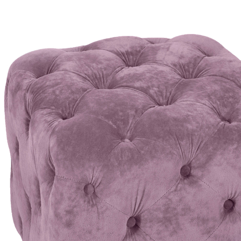 Modern Velvet Upholstered Ottoman, Exquisite Small End Table, Soft Foot Stool, Dressing Makeup Chair, Comfortable Seat For Living Room, Bedroom, Entrance