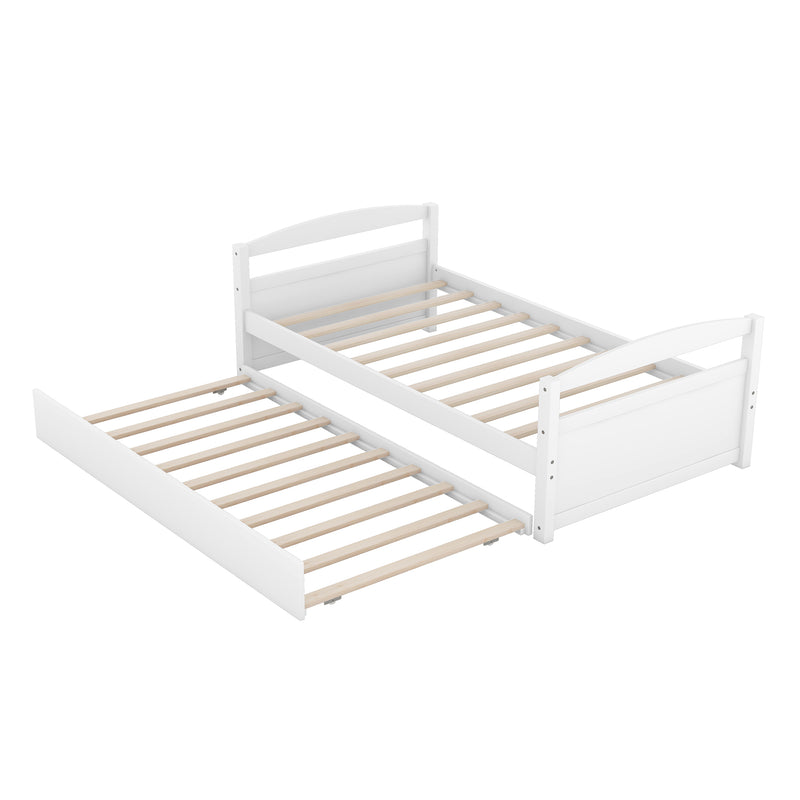 Twin Size Daybed with Trundle, White