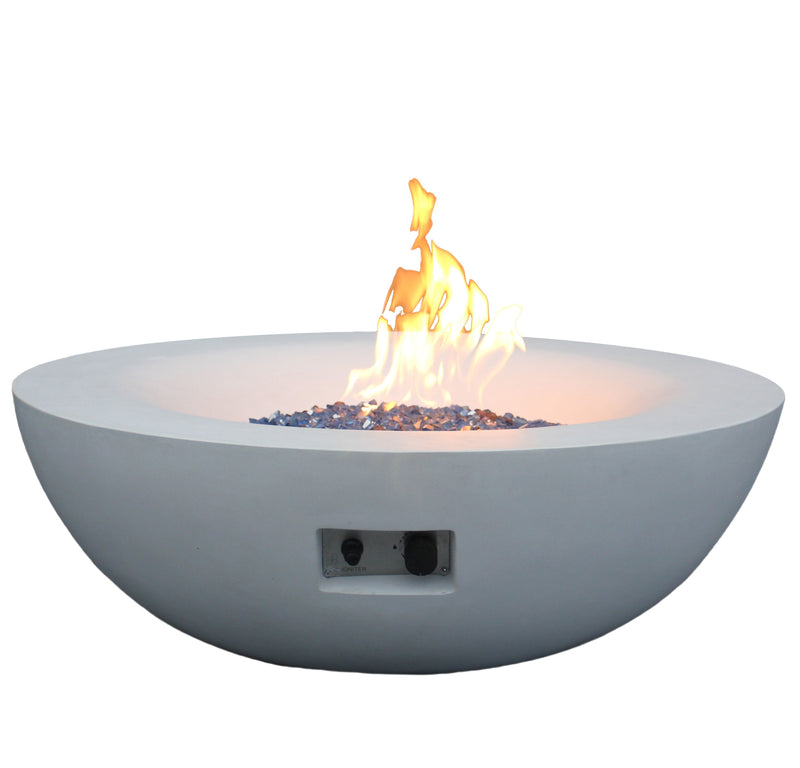 Outdoor Concrete Propane Gas Fire Pit Bowl