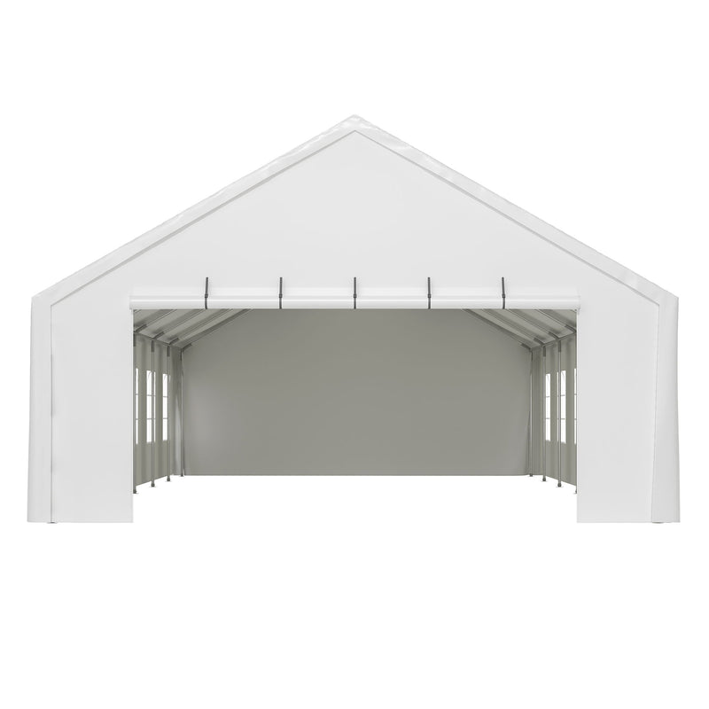 Party Tent Heavy Duty, Large Wedding Event Shelters With 3 Carry Bags & Removable Sidewalls, Outdoor Canopy Gazebo Commercial Tents For Parties Carport Camping Garden Patio - White