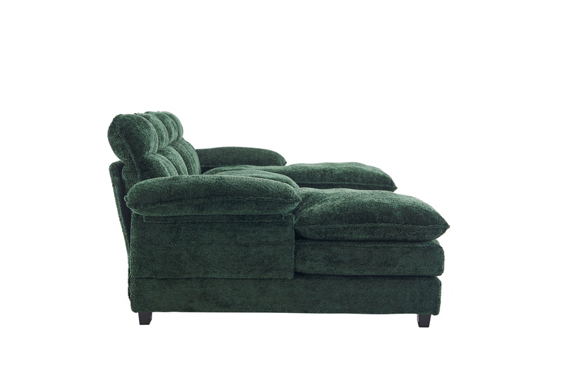 U-Shaped Profile Sofa, Including Two Single Seats And Two Chaise, Modular Sofa, Chenille Sofa