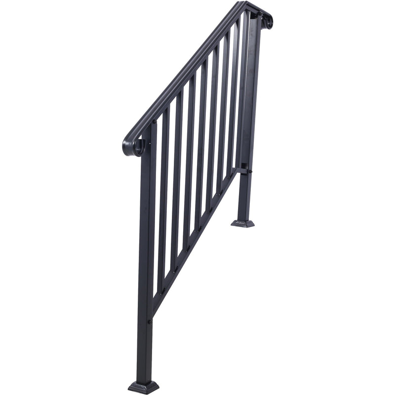 Handrails For Outdoor Steps, Fit 3 Or 4 Steps Outdoor Stair Railing, Picket