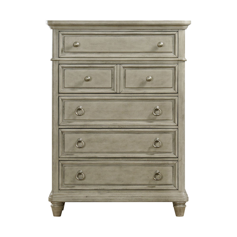 Whit-Ash - 5-Drawer Chest - Light Gray