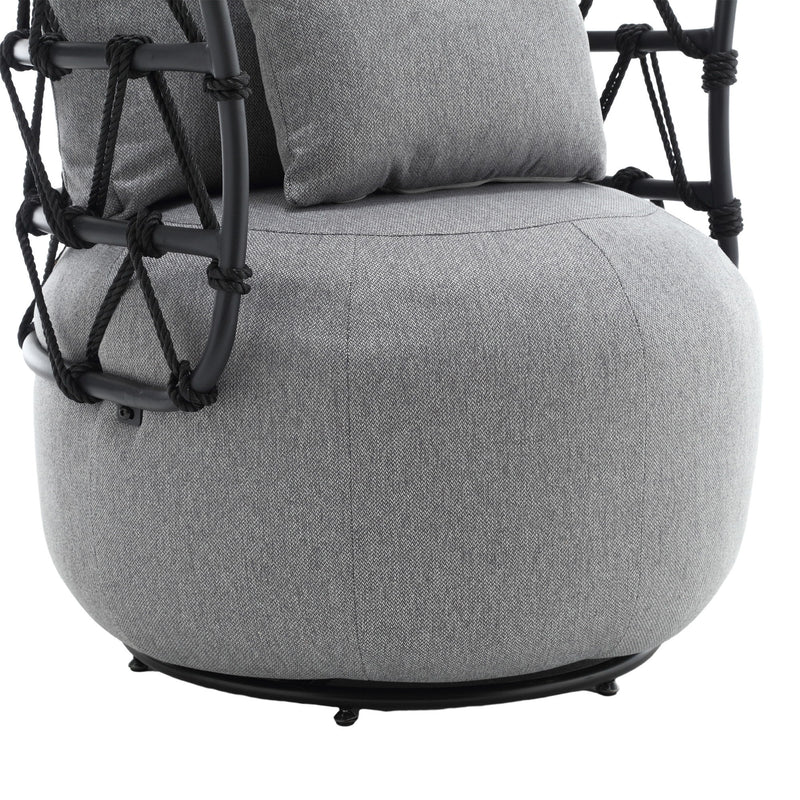 Coolmore - Upholstered Tufted Living Room Chair, Accent Chair With Metal Stand