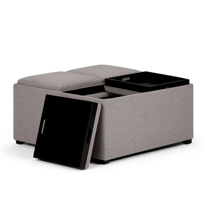 Avalon - Square Coffee Table Storage Ottoman