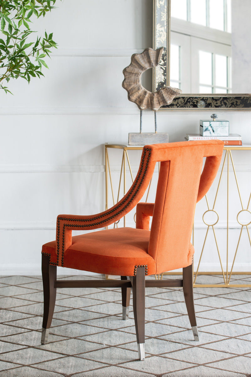 Modern Accent Chair Dining Chairs, Accent Chair For Living Room Dining Room Kitchen - Orange