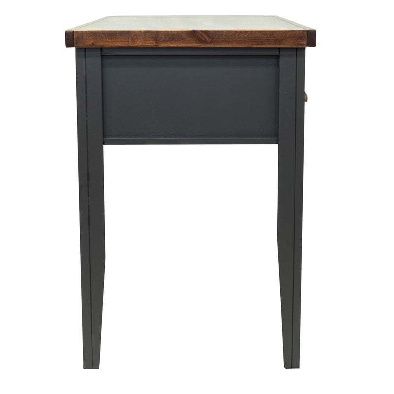 Essex - 53" Writing Desk - Black And Whiskey