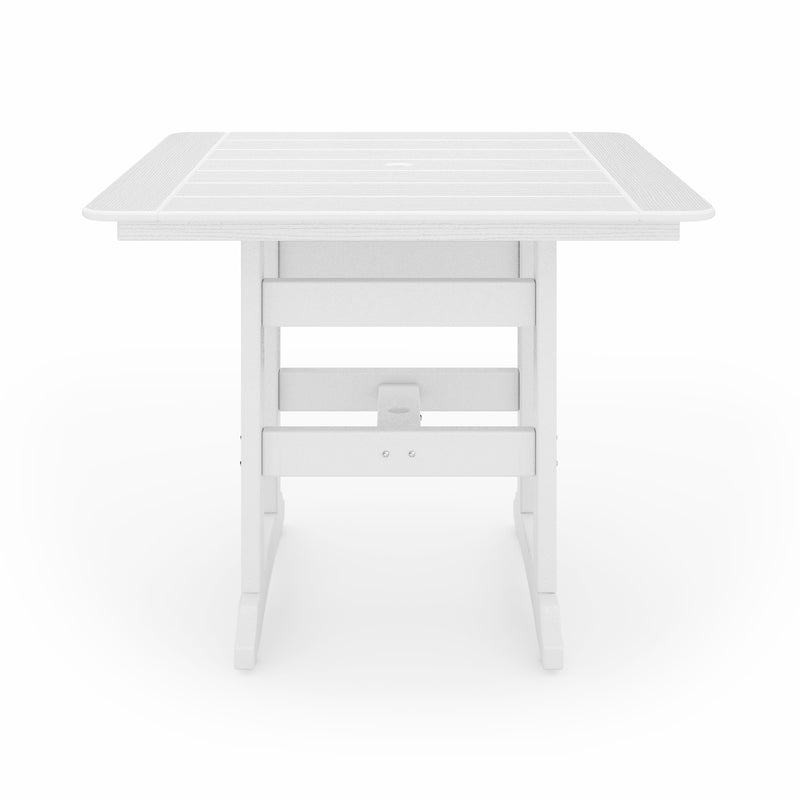 Square Counter Height Table Spacious HDPE Poly Lumber For Dining, Patio, And Garden Gatherings