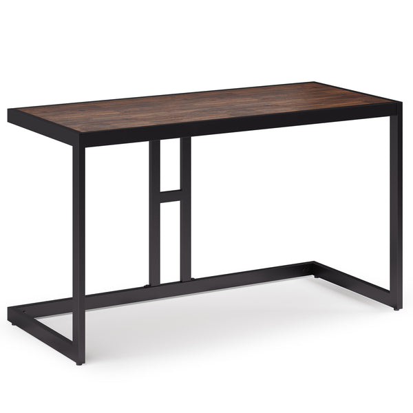 Erina - Flat Top Desk - Distressed Charcoal Brown