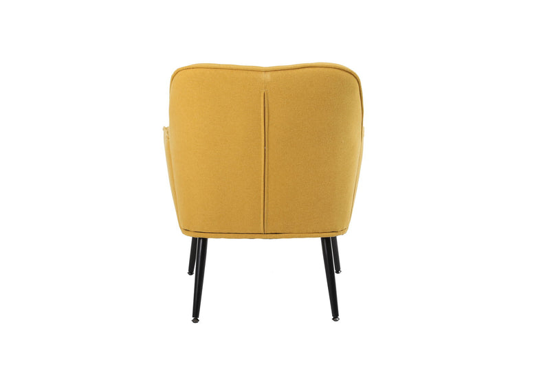 Modern Mid-Century Chair Linen Sherpa Armchair