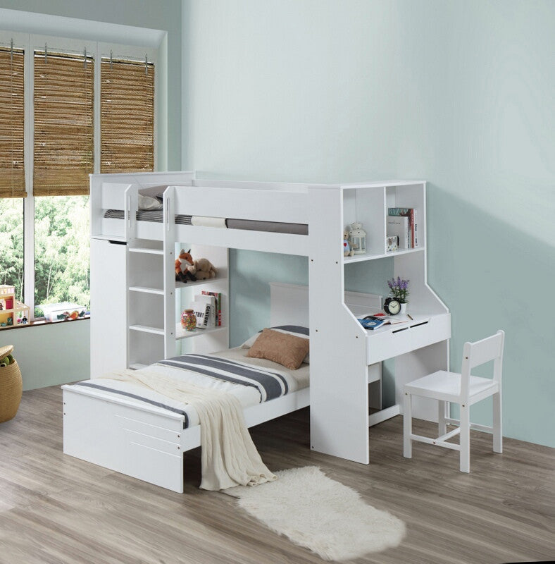 ACME Ragna Loft Bed in White 38060