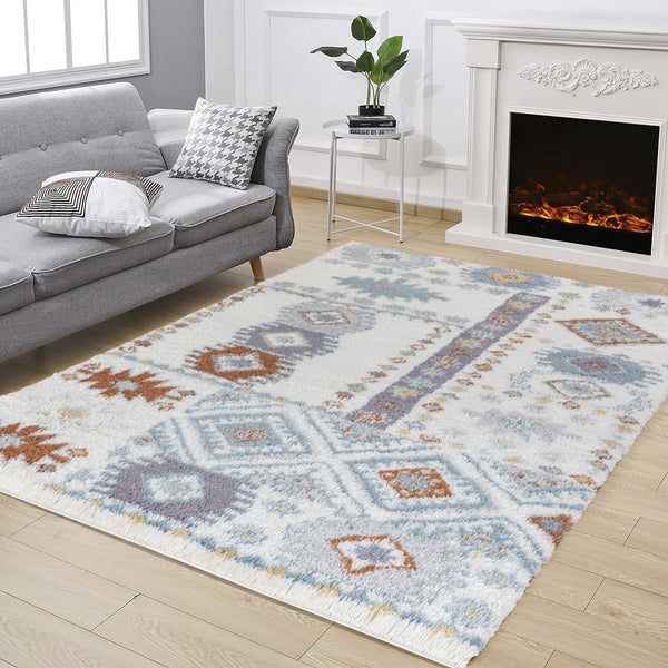 Loft Shag - 5' 3" X 7' Shaggy Area Rug - Ivory