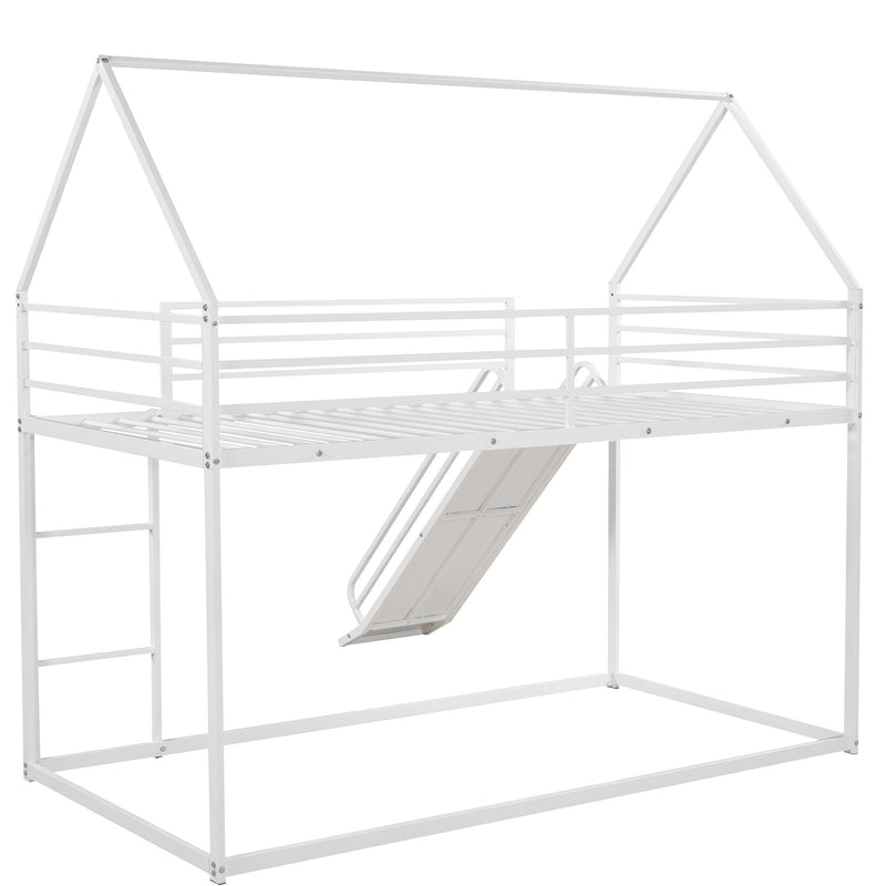 Kids Furniture - House Bunk Bed With Ladder And Slide