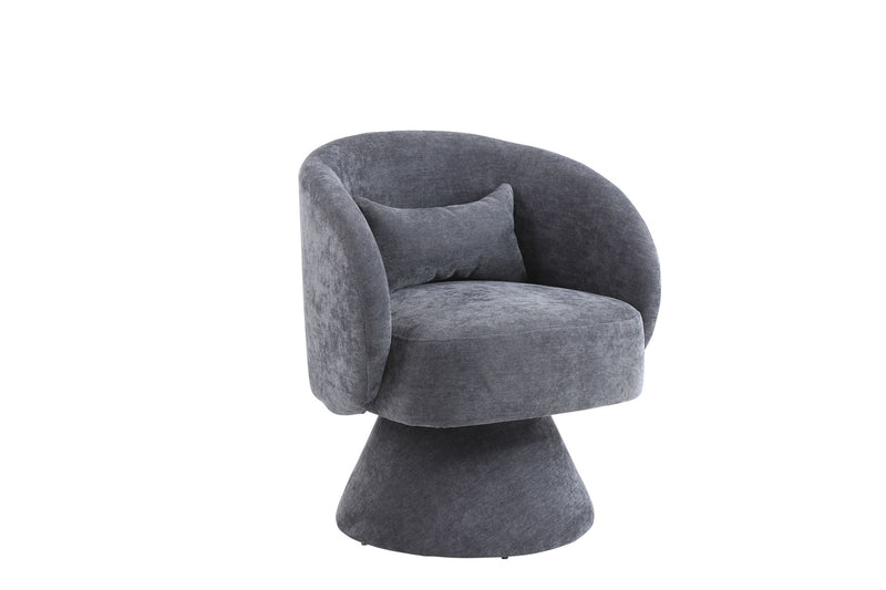 Swivel Accent Chair, Armchair Round Barrel Chair In Fabric For Living Room Bedroom