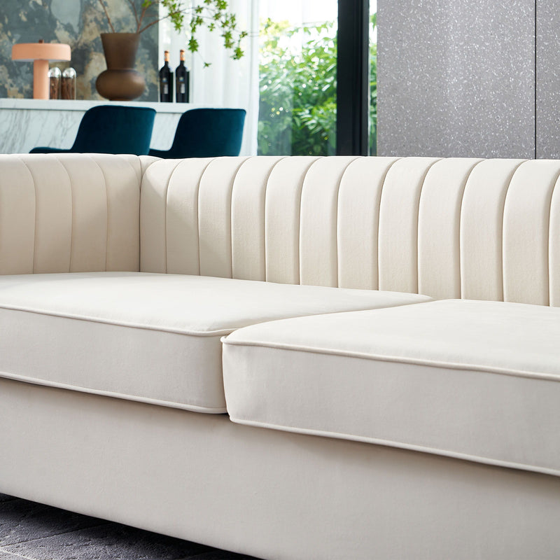 Contemporary Velvet Sofa Couch For Living Room