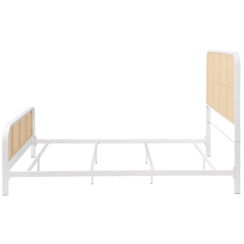 Lanewood - Polyethylene PE Rattan Upholstered Metal Bed