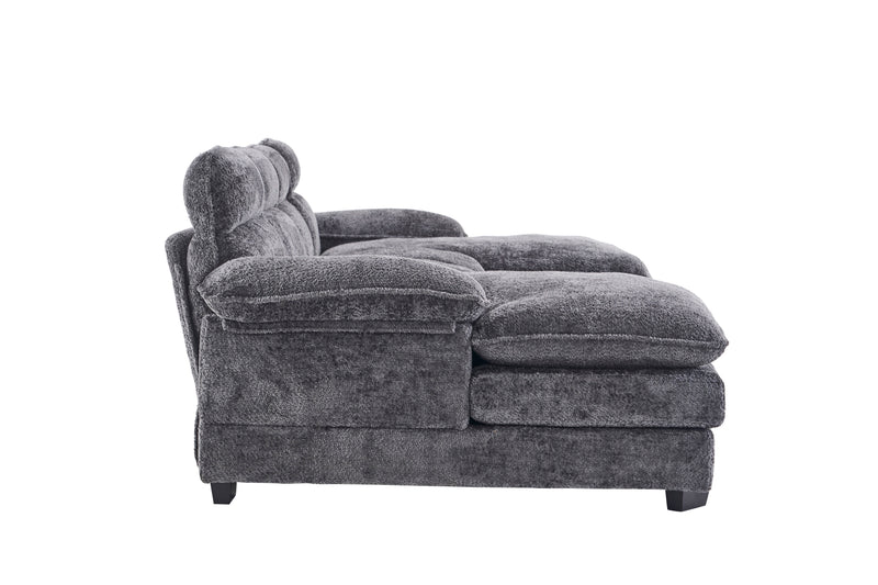 U-Shaped Profile Sofa, Including Two Single Seats And Two Chaise, Modular Sofa, Chenille Sofa