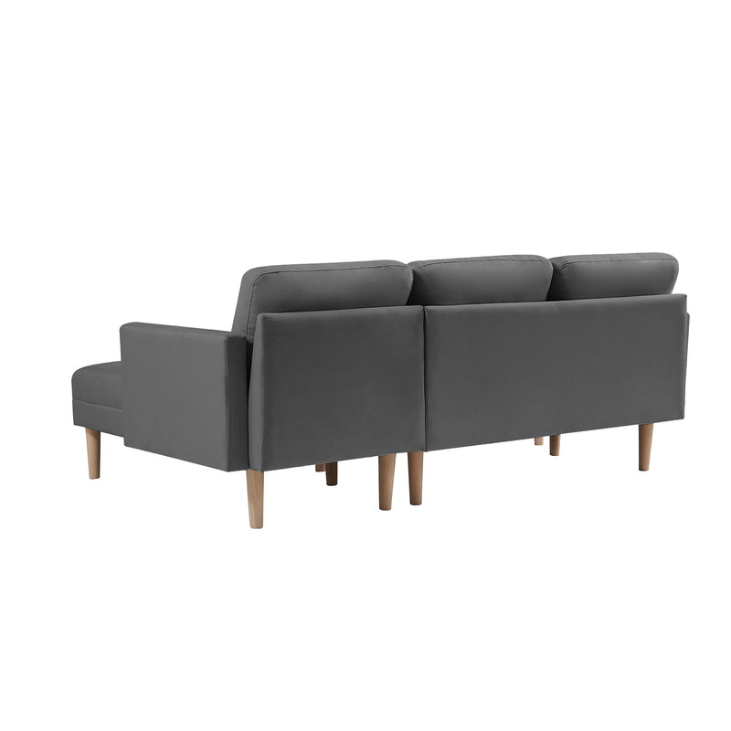 Right Facing Sectional Sofa Bed, L-Shape Sofa Chaise Lounge With Ottoman Bench