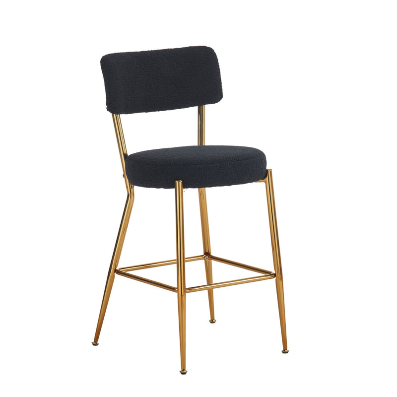 Modern Teddy Fabric Upholstered Bar Stools