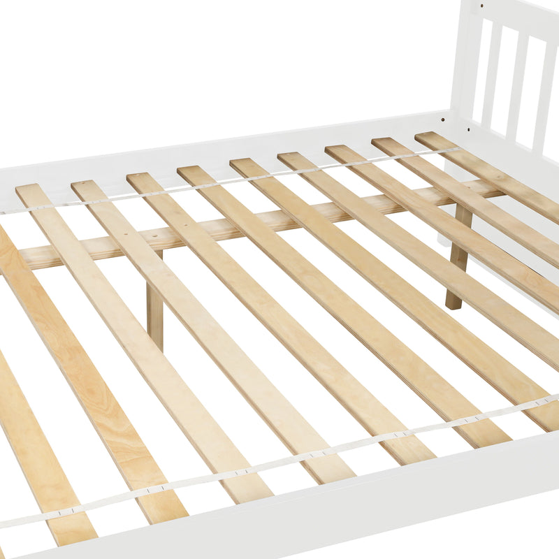 Kids Furniture - Bunk Bed With Trundle, Ladder And Safety Rails