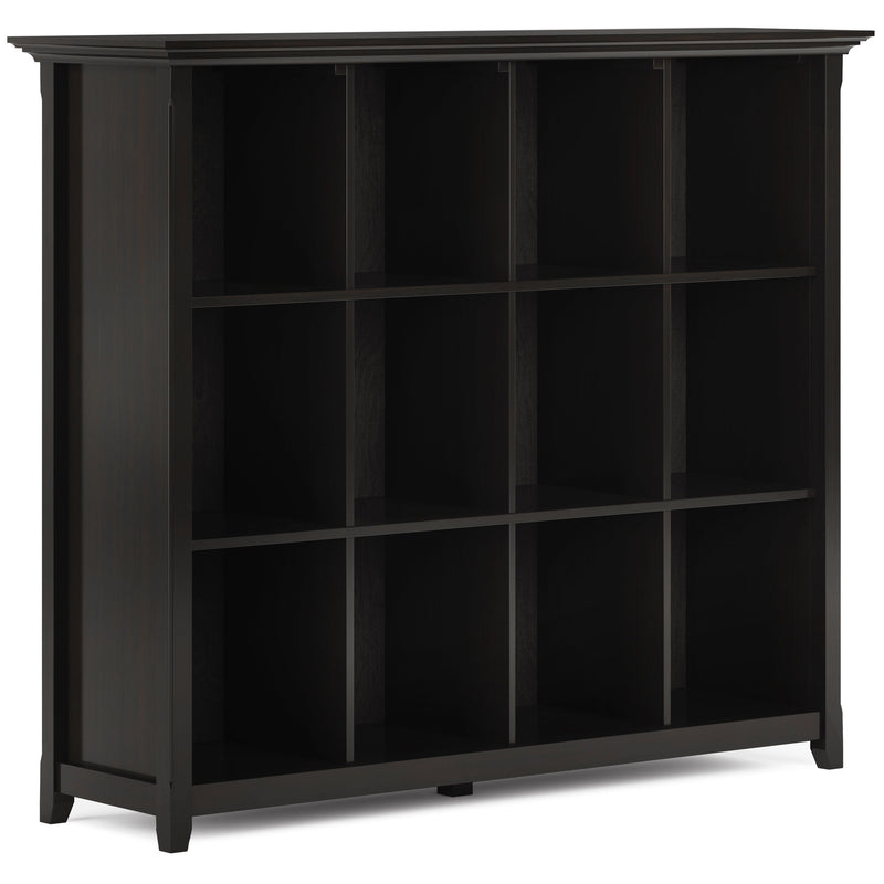 Amherst - 12 Cube Storage Bookcase - Hickory Brown