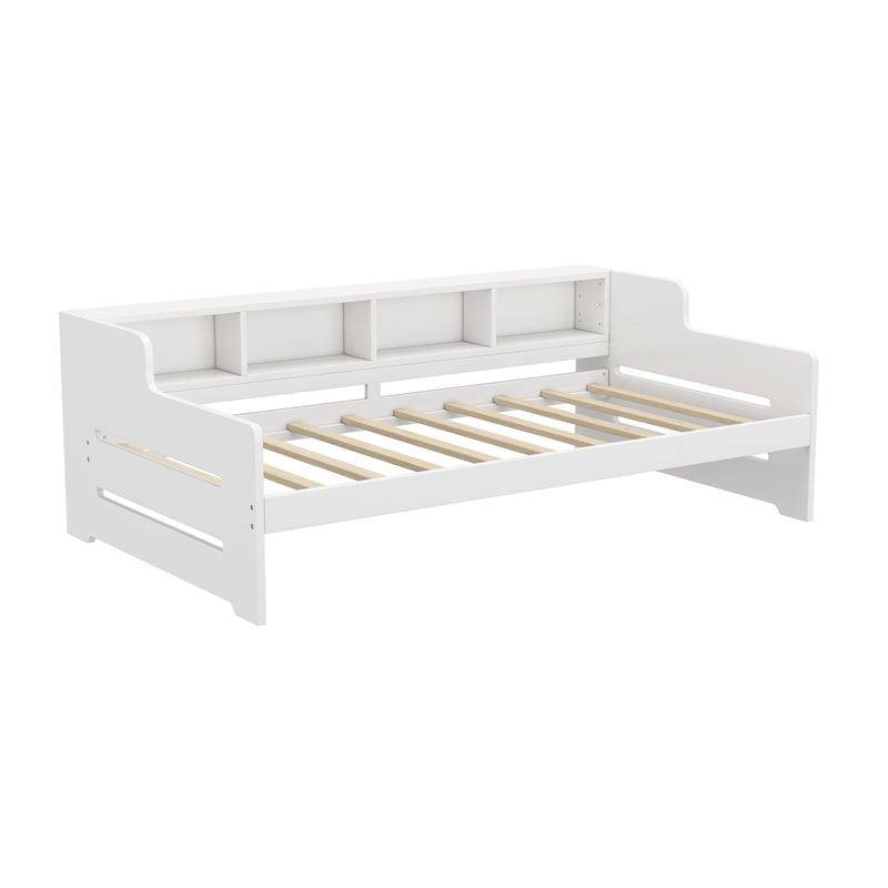 Twin Size Wooden Day Bed with 3 Trawers for Guest Room, Small Bedroom, Study Room, White