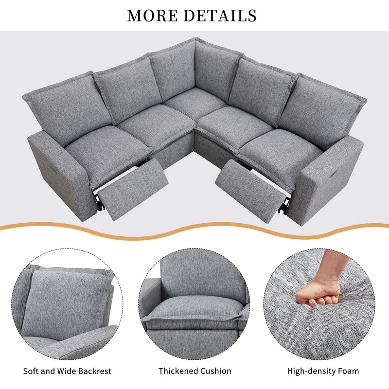 Power Recliner Chair Home Theater Seating Soft Chair With USB Port For Living Room, Bedroom, Theater Room