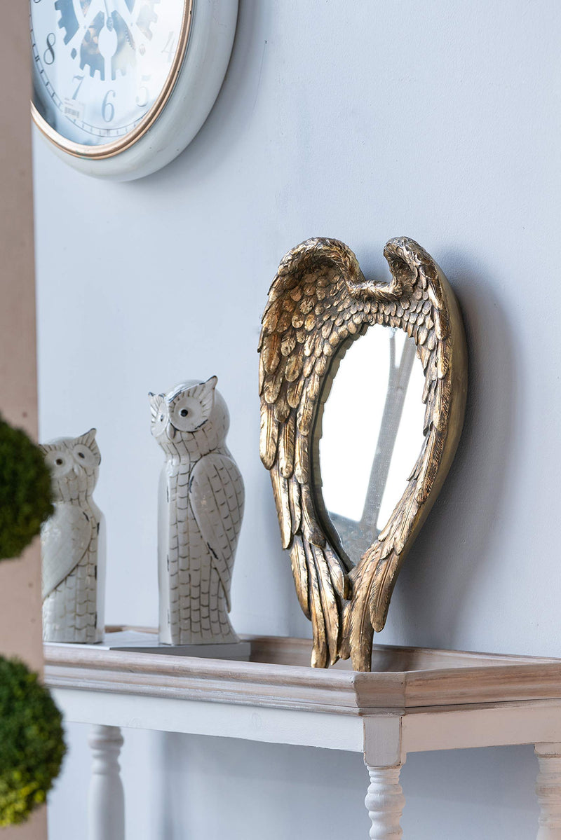 Golden Wing Accent Mirror, Wall Mirror For Living Room - Gold