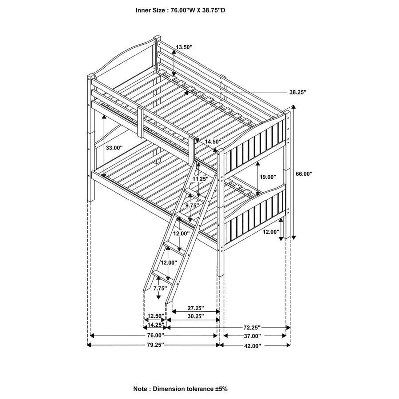 Arlo - Wood Bunk Bed