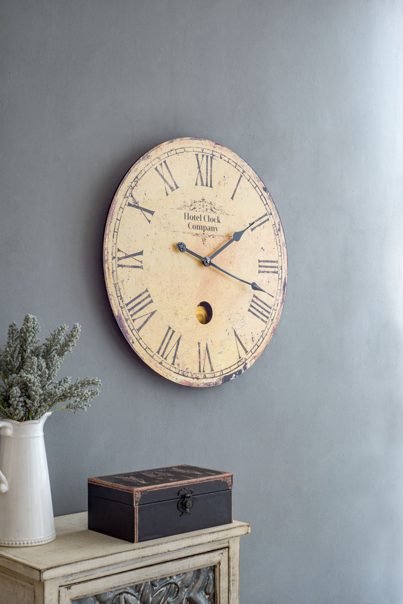 Vintage Design Wall Clock - Beige