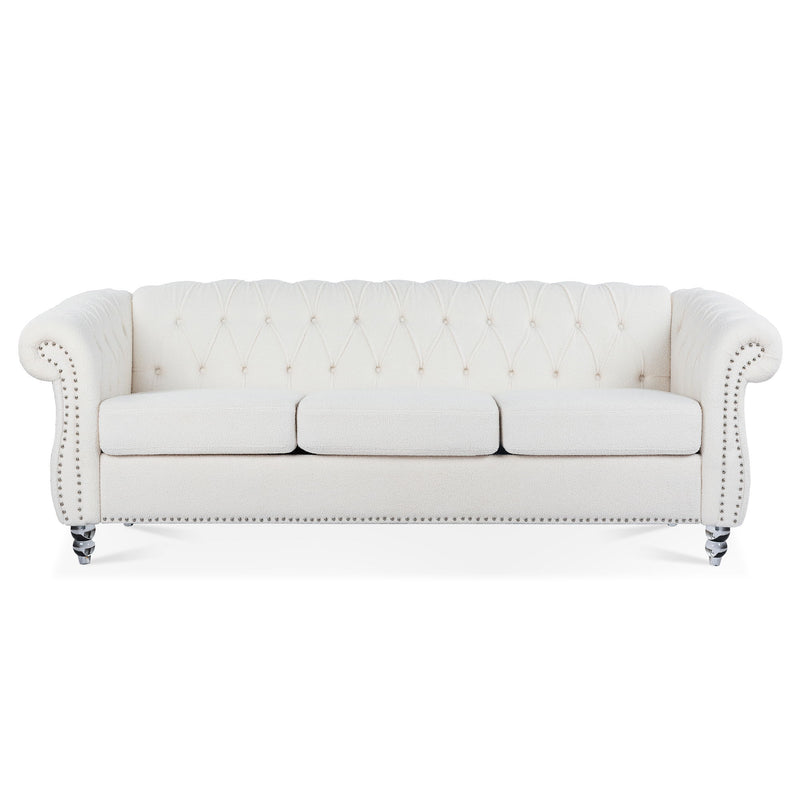 Rolled Arm Chesterfield 3 Seater Sofa