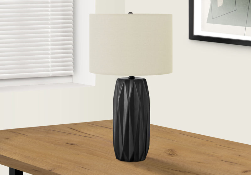 Lighting, Contemporary Table Lamp - Black