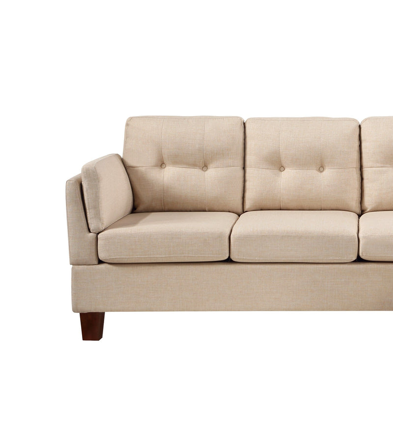 Dalia - Linen Modern Sectional Sofa With Right Facing Chaise