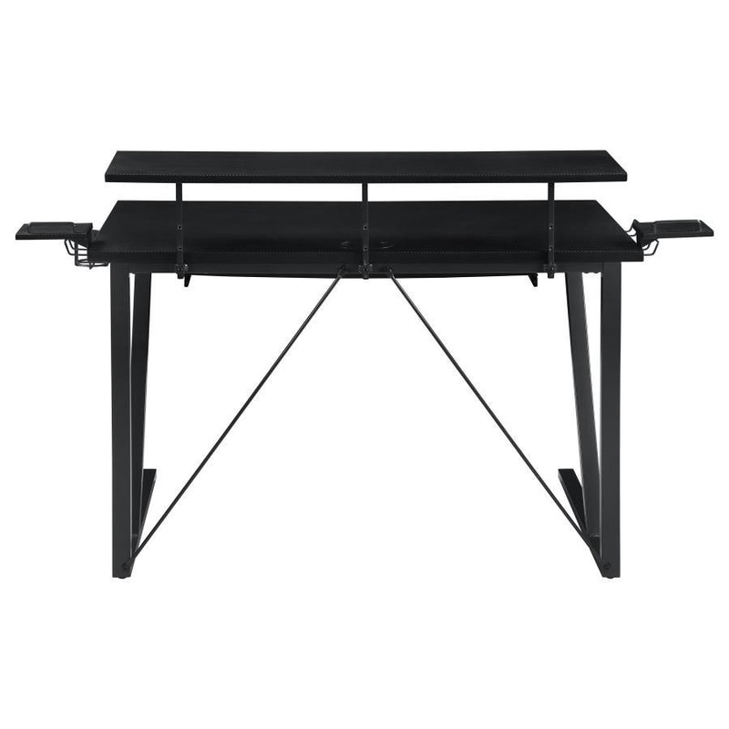 Wedalia - Computer Gaming Desk With Utility Hook - Black