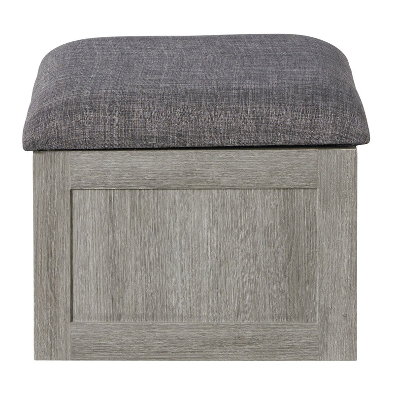 Uster - Coffee Table With Four Storage Stools - Grey