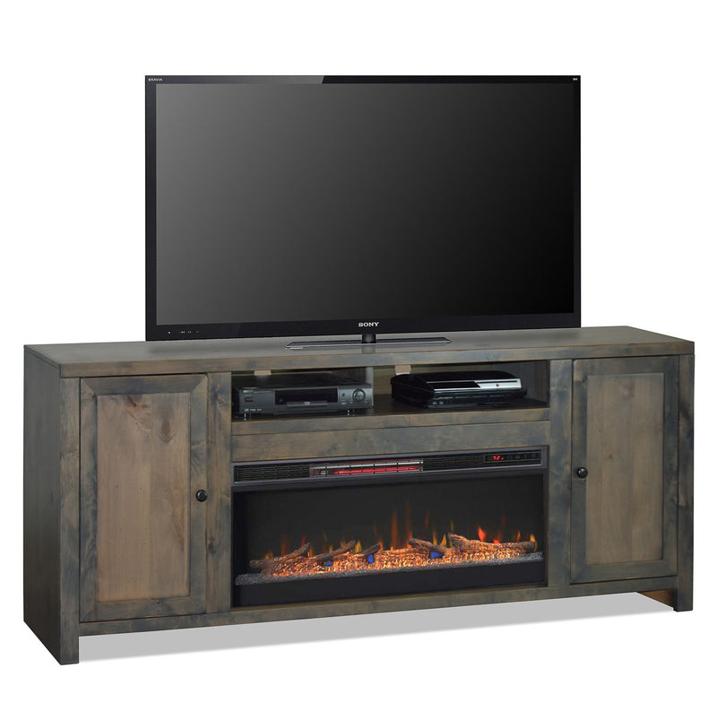 Joshua Creek - 83" Electric Fireplace TV Stand For TVs Up To 95" - Barnwood