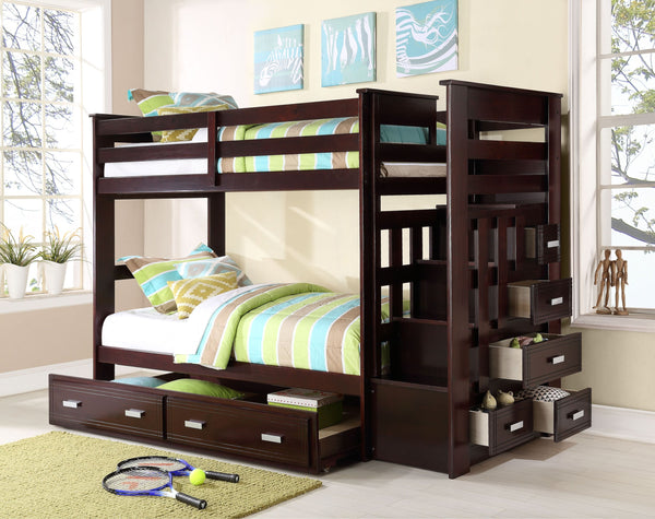 ACME Allentown Bunk Bed (Twin/Twin & Storage) in Espresso 10170W