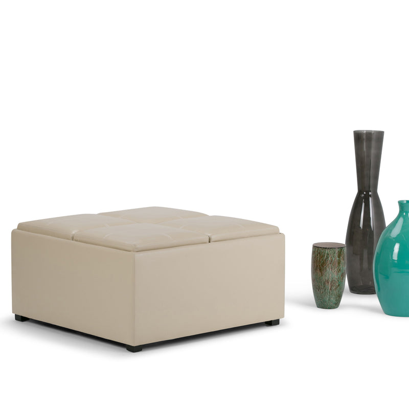 Avalon - Square Coffee Table Storage Ottoman