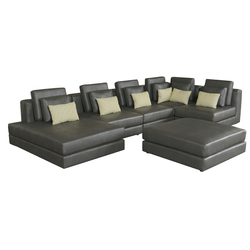 Modular Sectional Sofa Corner Sofa Chaise Lounge With Movable Ottoman For Living Room