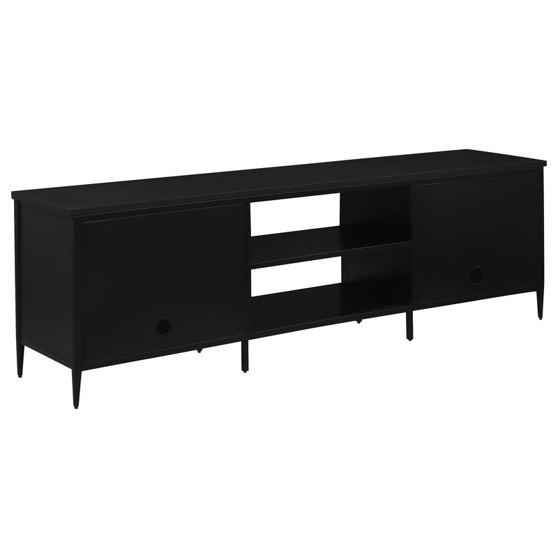 Amherst - 2-Door 70" Metal TV Stand Media Console - Black