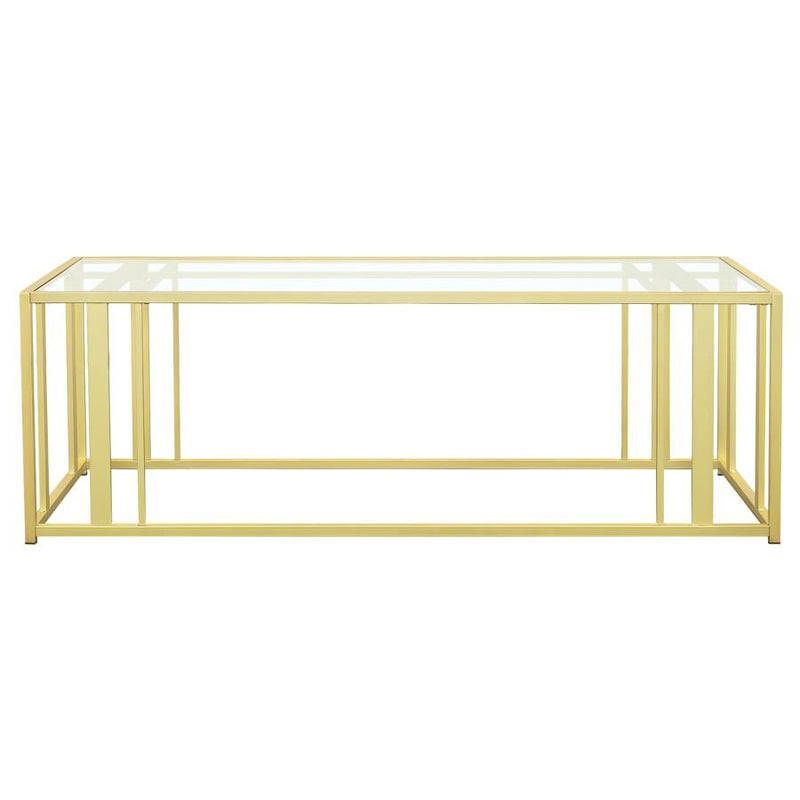 Adri - Rectangular Glass Top Coffee Table