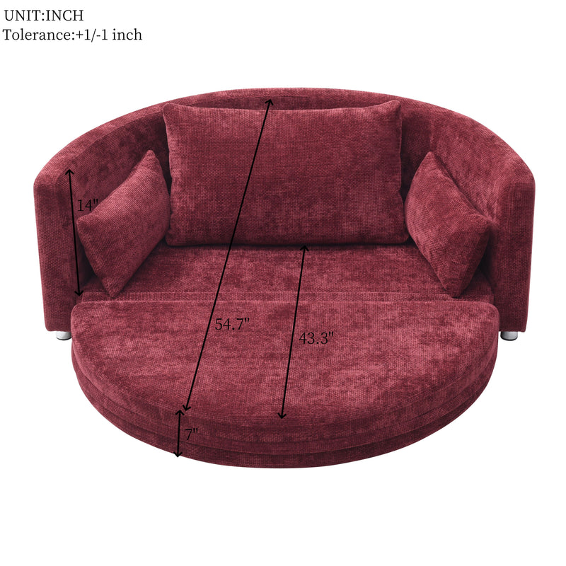 Multi-Functional Foldable Sleeper Sofa Bed, Floor Sofa Chair Bed, Circular Adjustable Futon Sitting And Sleeping Sofa