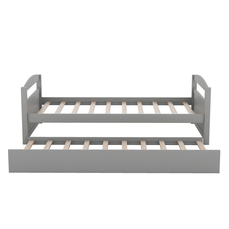 Twin Size Daybed with Trundle, Gray