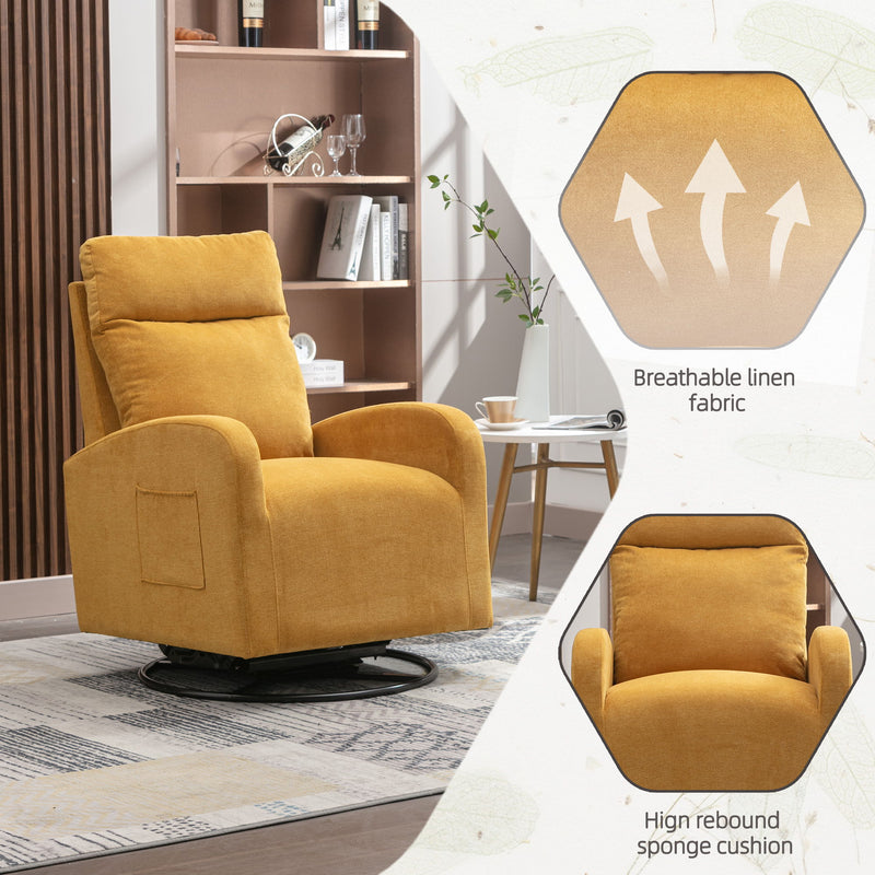 Jiada - Upholstered Swivel Glider Rocking Chair For Nursery Modern Style One Left Bag