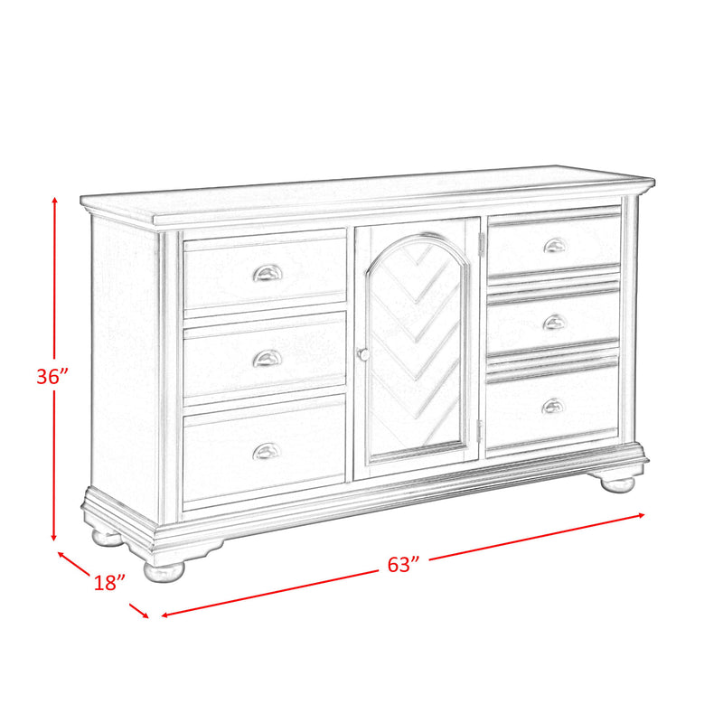 Brookpine - White Dresser - White