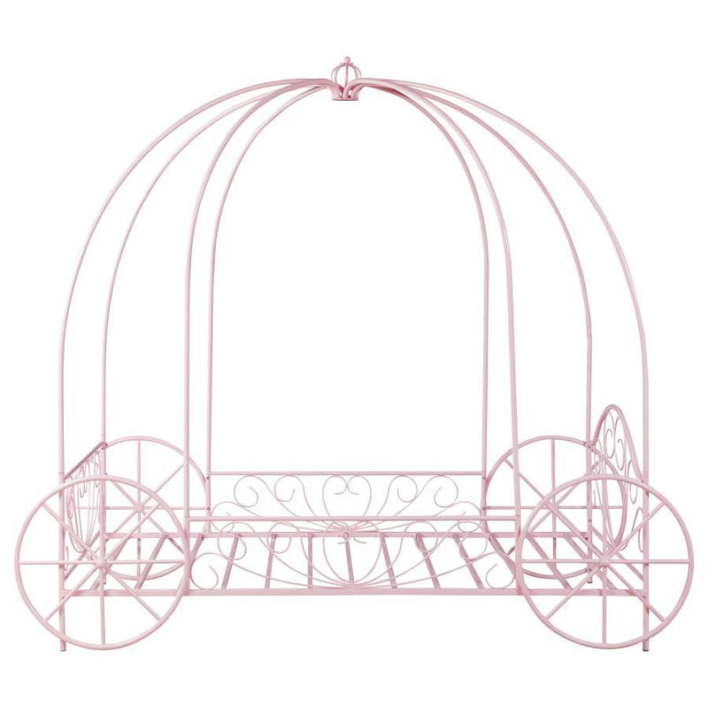 Massi - Twin Canopy Bed - Powder Pink