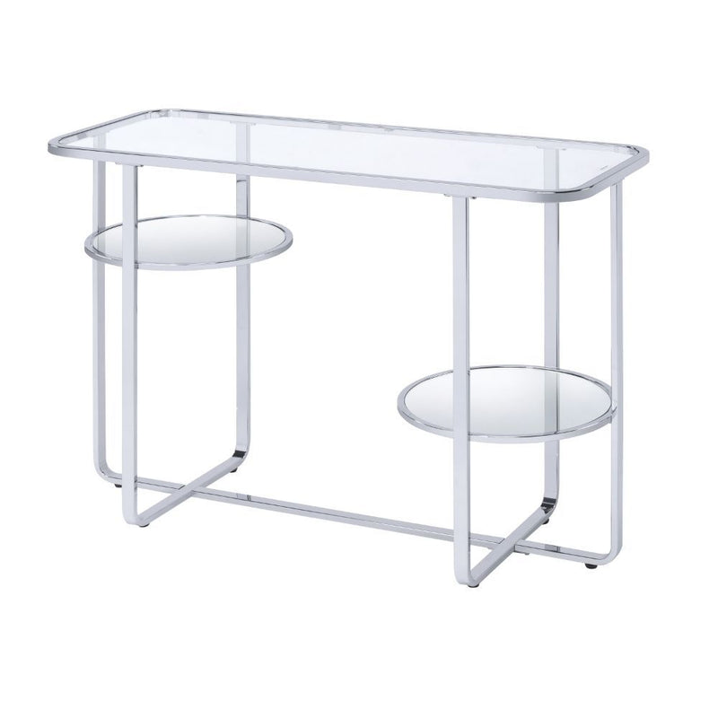 Hollo - Sofa Table - Chrome & Glass