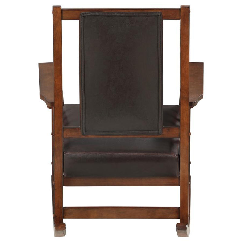 Ida - Upholstered Rocking Chair - Tobacco And Dark Brown